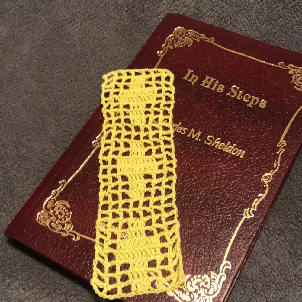 Handcrafted Cross Crochet Bookmark